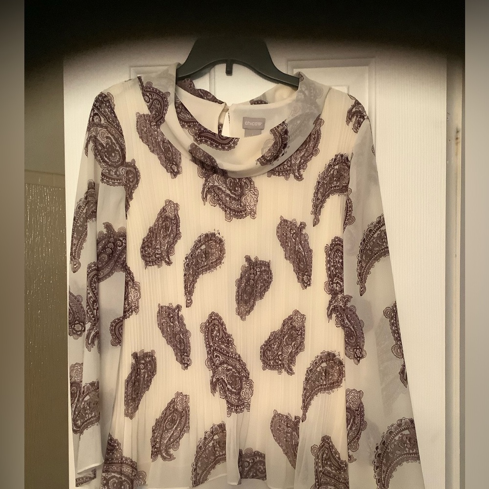 Chicos blouse. Lined and very comfortable size 1